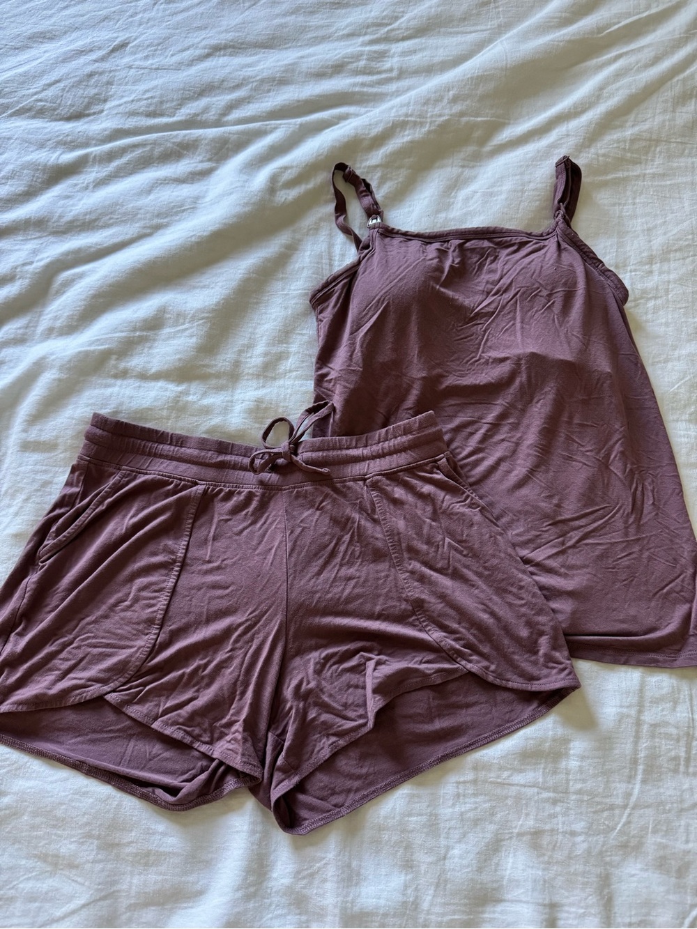 Kindred Bravely Mauve Nursing Pajama Cami & Shorts Set